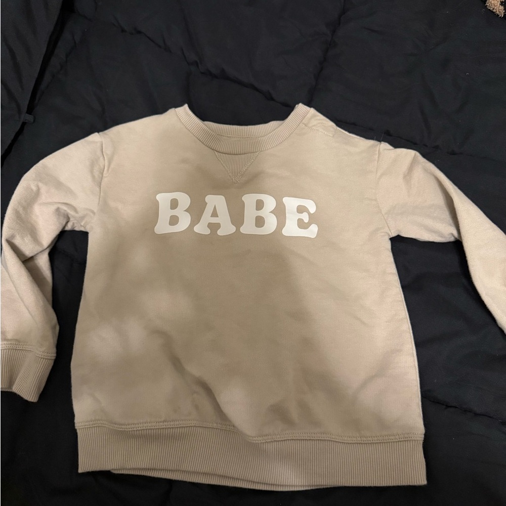 Tan 'Babe' Sweatshirt